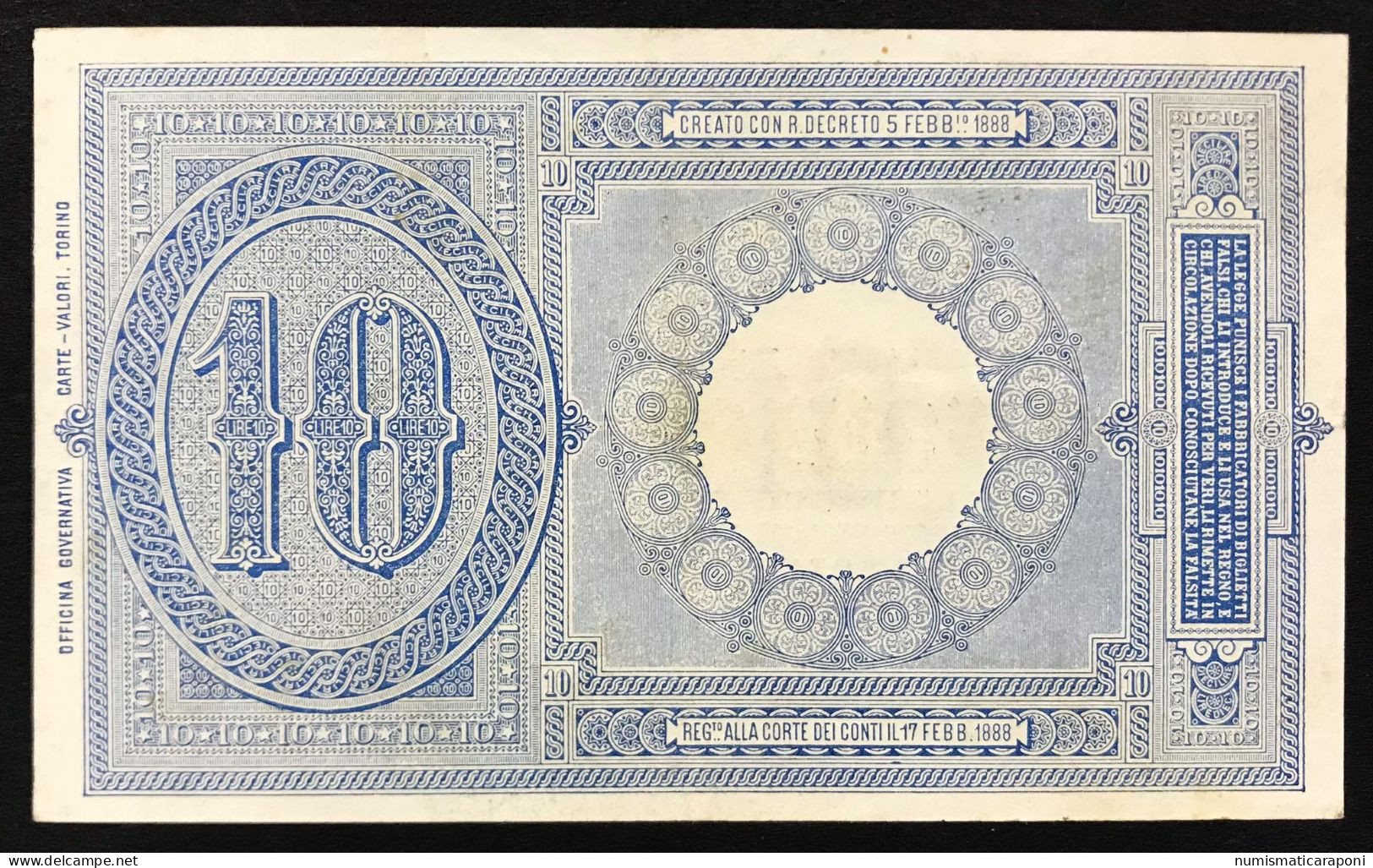 10 Lire Vitt. Em. III° Effige Umberto I° 23 04 1914 Rara Bb+/q.spl Lotto 4249 - Regno D'Italia – 1 Lira