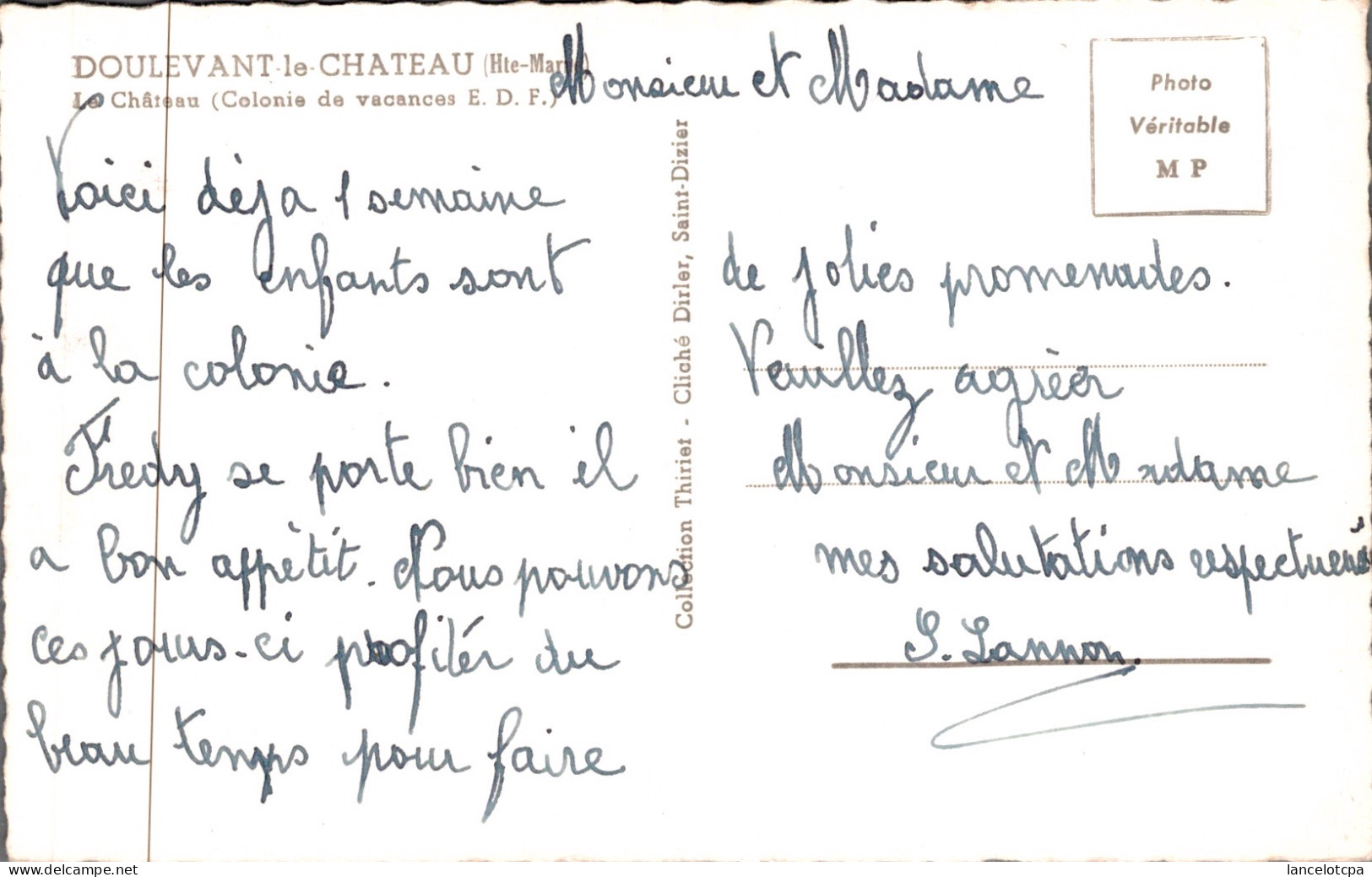 52 - DOULEVANT LE CHATEAU / LE CHATEAU - COLONIE DE VACANCES E.D.F. - Doulevant-le-Château