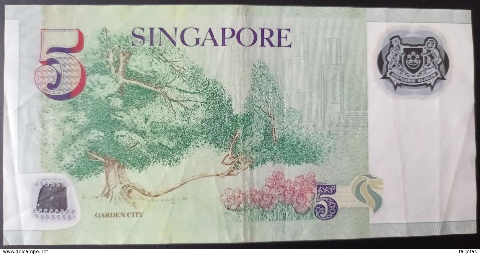 BILLETE DE SINGAPORE DE 5 DOLLARS DEL AÑO 2007 (BANKNOTE) - Singapore