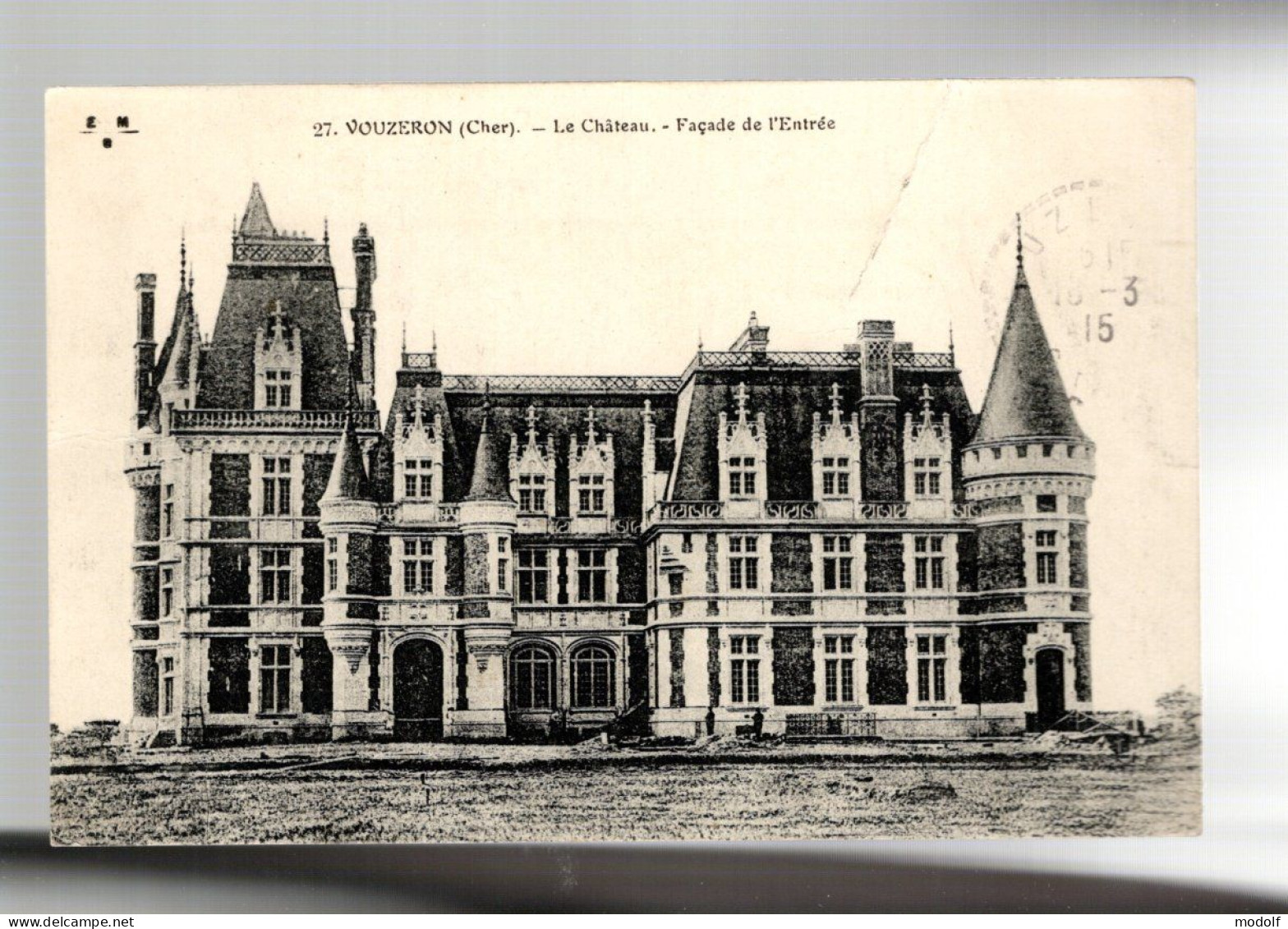 CPA - 18 - Vouzeron - La Château - Façade De L'Entrée - 1915 - Vouzeron