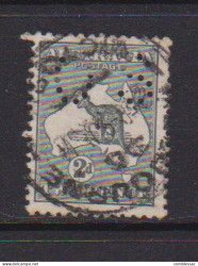 AUSTRALIA    1914    2d  Grey    Punctured  O S  Small        USED - Usados