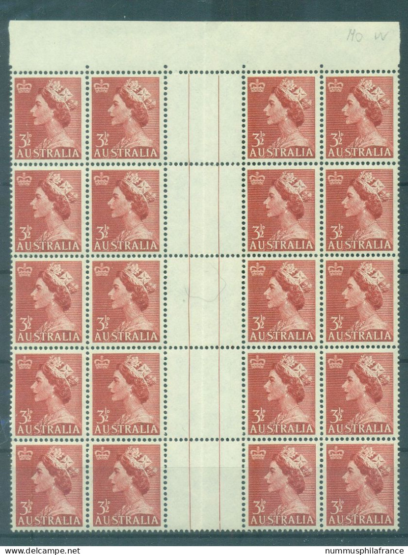 Australie 1956-57 - Y & T N. 225 - Série Courante (Michel N. 260) - Neufs