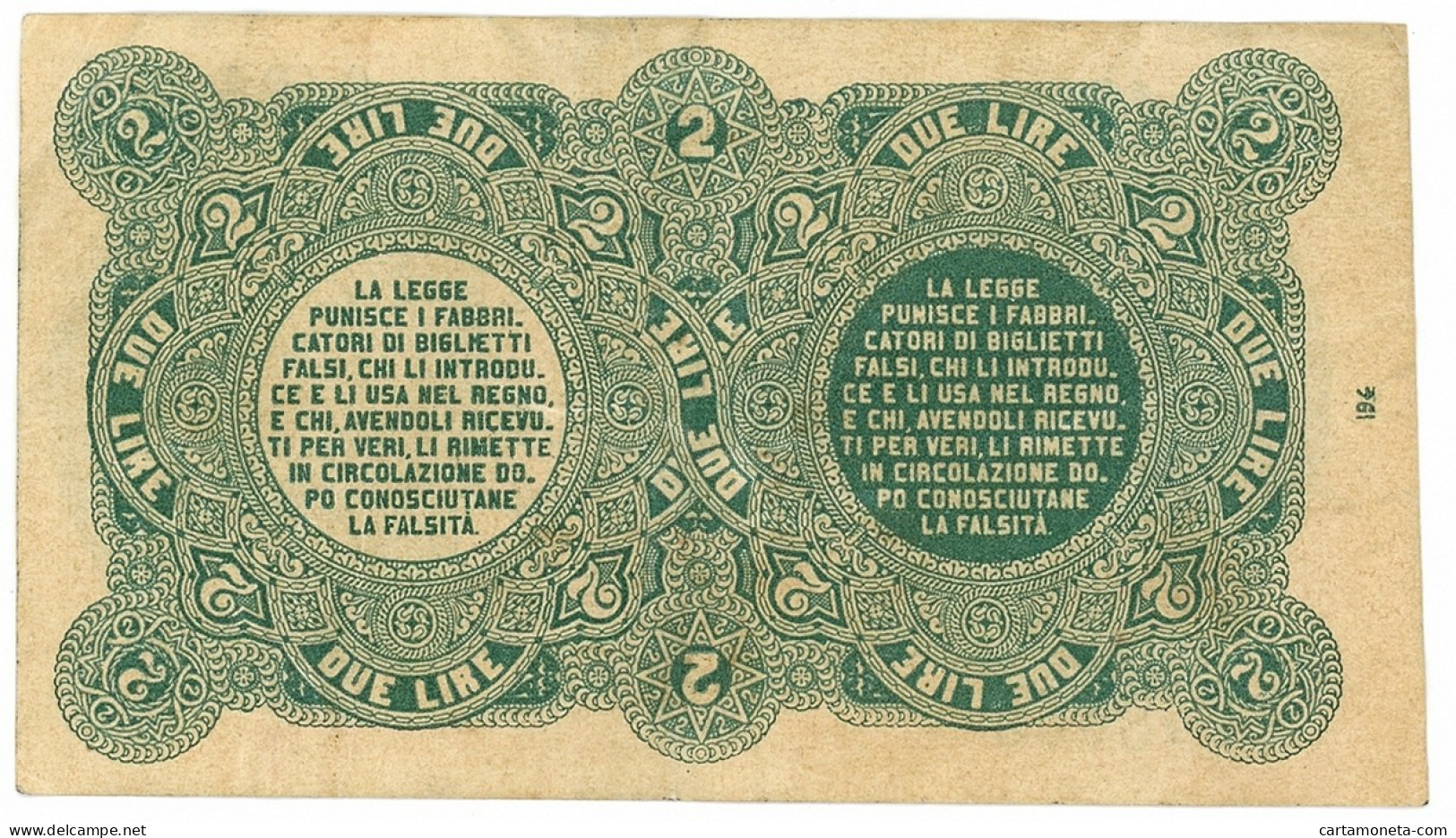 2 LIRE BIGLIETTO CONSORZIALE REGNO D'ITALIA 30/04/1874 BB/SPL - Biglietti Consorziale