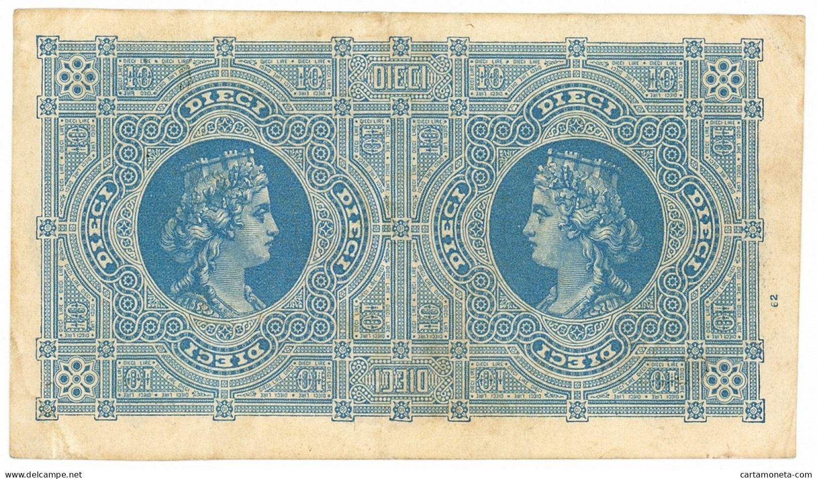 10 LIRE BIGLIETTO CONSORZIALE REGNO D'ITALIA 30/04/1874 BB/SPL - Biglietti Consorziale