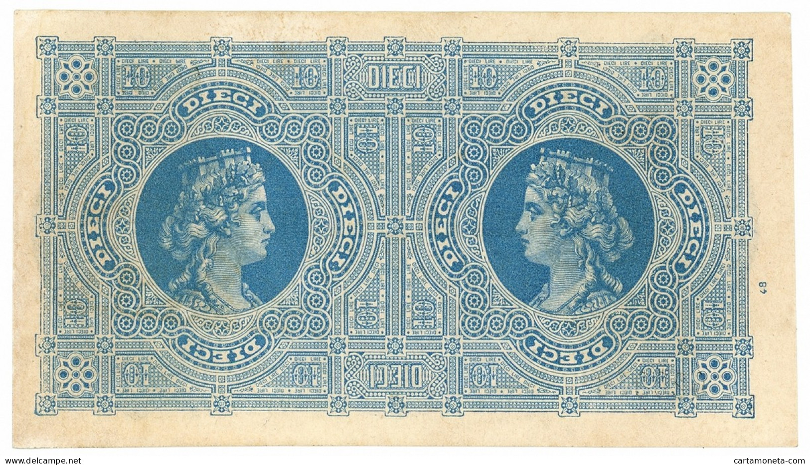 10 LIRE BIGLIETTO CONSORZIALE REGNO D'ITALIA 30/04/1874 SUP- - Biglietti Consorziale