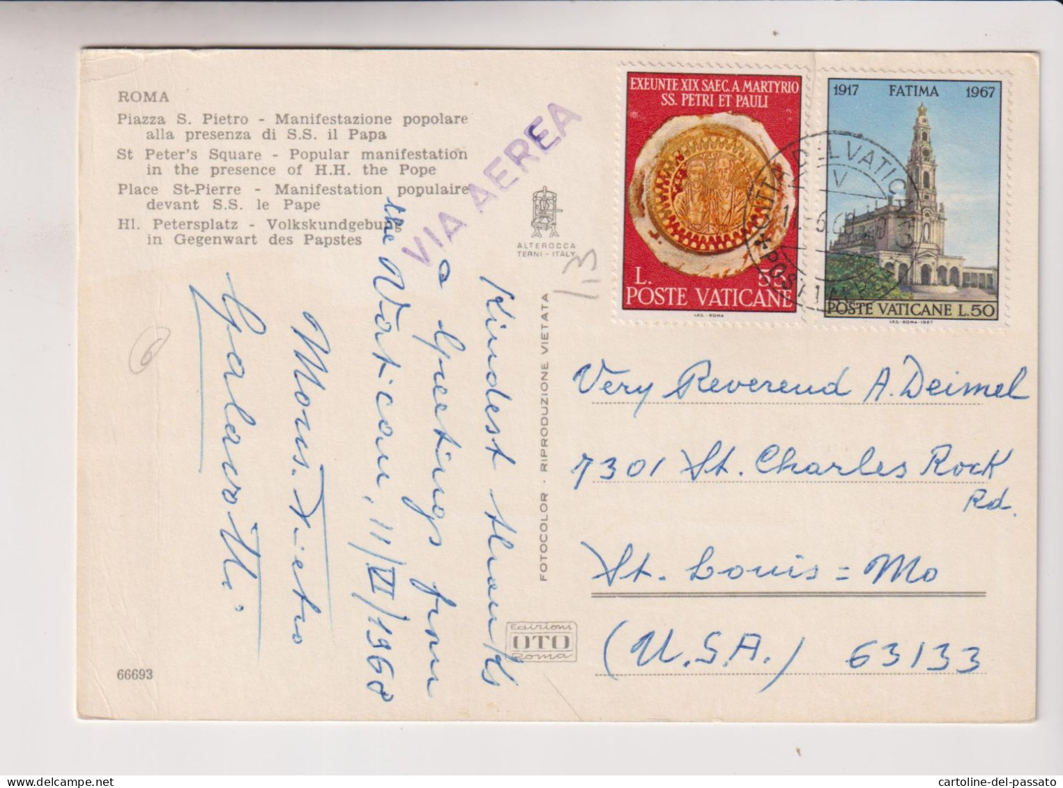 Vaticano Francobollo Commemorativo Storia Postale San Pietro  Nice Stamp - Vatican