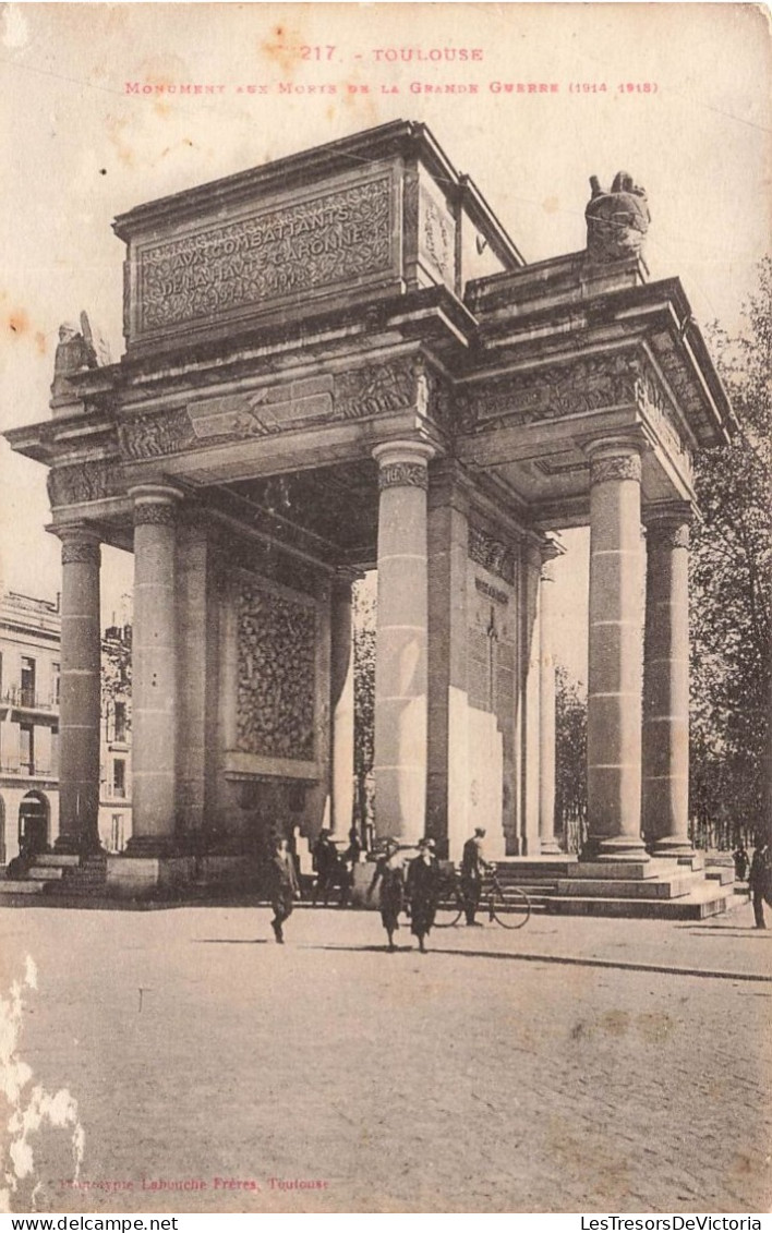 FRANCE - Toulouse - Monument Aux Morts De La Grande Guerre - Carte Postale Ancienne - Toulouse