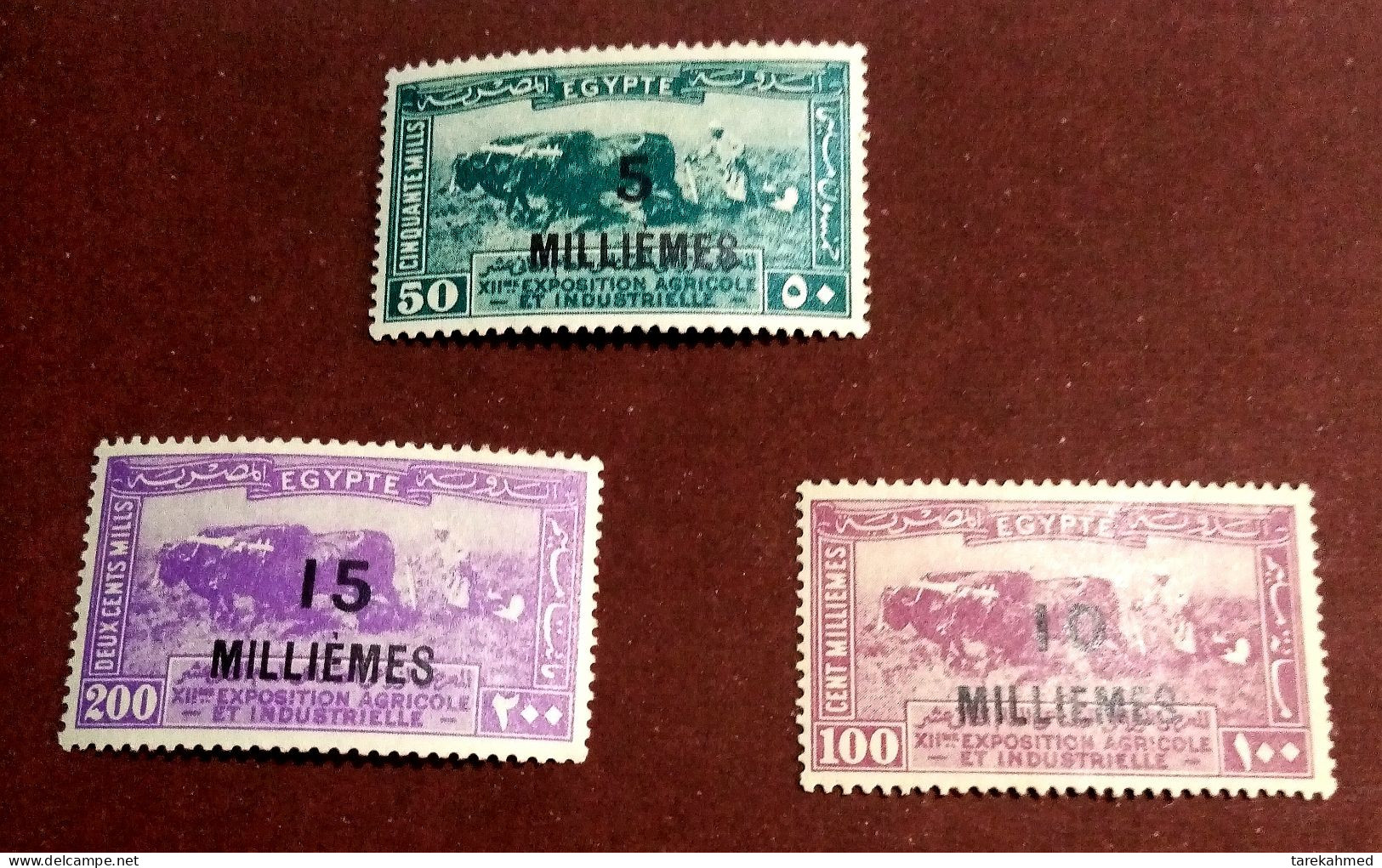 Egypt 1926,complete Surcharged SET Of The Agricultural & Industrial Exhibition 1926, High Value, Sc 115,117, MLH - Ungebraucht