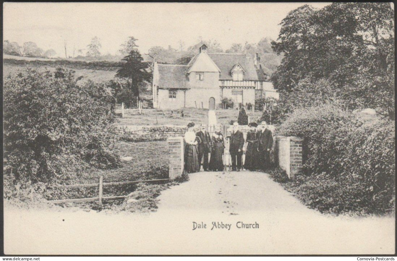 Dale Abbey Church, Derbyshire, C.1905-10 - Wright's Series Postcard - Derbyshire