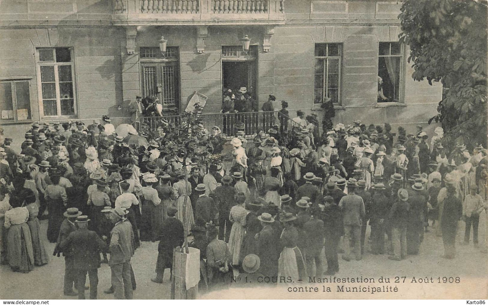 Cours La Ville * Grèves * Manifestation Du 27 Aout 1908 Contre La Municipalité * Gréviste Grève - Cours-la-Ville