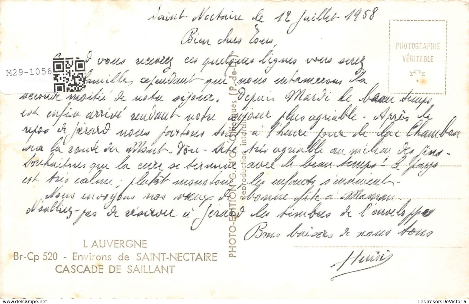 FRANCE - Saint Nectaire - Cascade De Saillant - Carte Postale Ancienne - Saint Nectaire