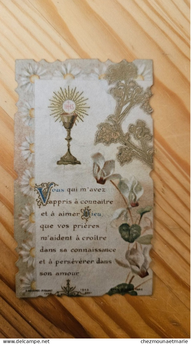 1904 BAYONNE GERMAINE SUZANNE PREMIERE COMMUNION FAIRE PART - Communion