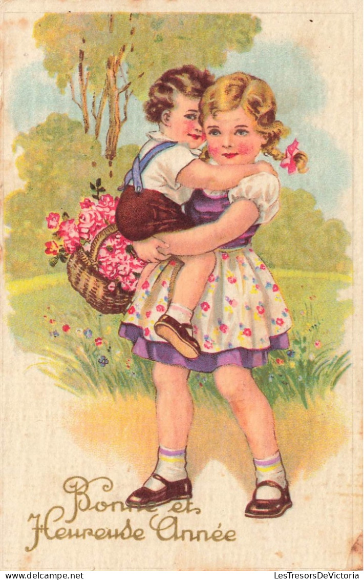 FÊTES - VŒUX - Bonne Et Heureuse Année - Dessins D'enfants - Carte Postale Ancienne - Neujahr