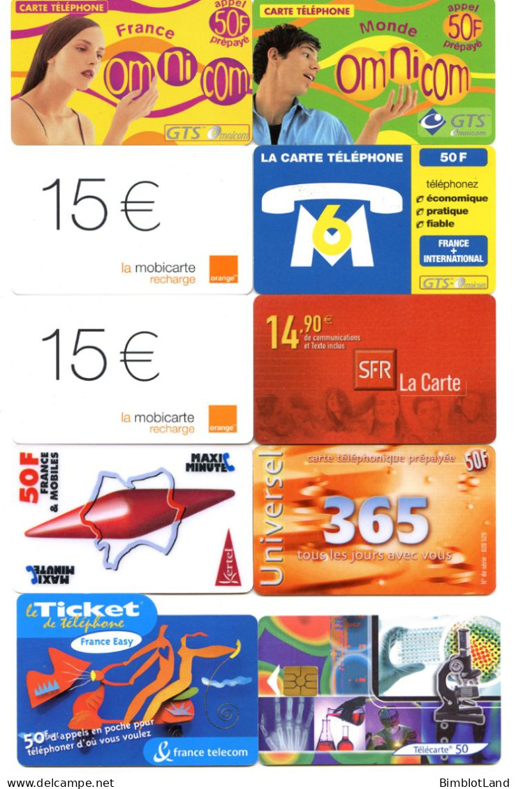 Lot 10 Télécarte Cartes Téléphones Carte Téléphone Téléphonique Télécartes - Lots - Collections