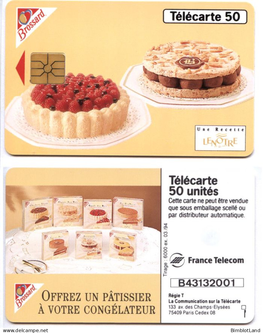 Rare Télécarte 50 Carte Téléphone Brossard Recette Lenôtre Neuve 1655 Ex 1994 - Alimentación