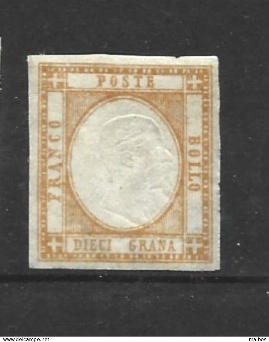 ITALIE  Deux Siciles  Naples -  1861  (*)   Bolaffi N° 56  - Bistre -   Nowmk -  Sans Gomme - Without Gum - Nápoles