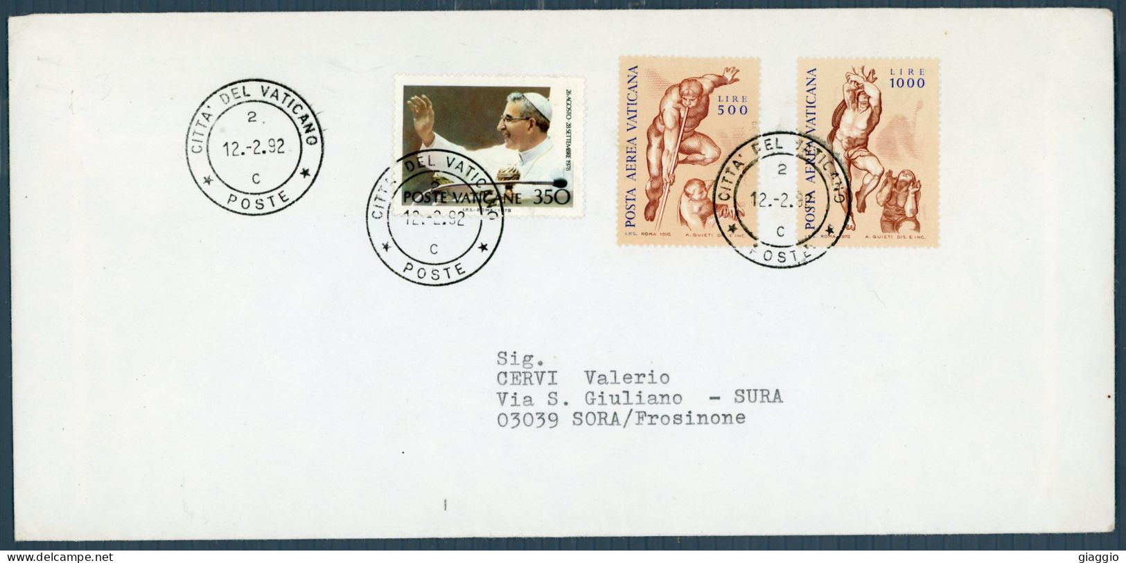 °°° Francobolli N. 1843 - Vaticano Busta Viaggiata Fuori Formato °°° - Storia Postale