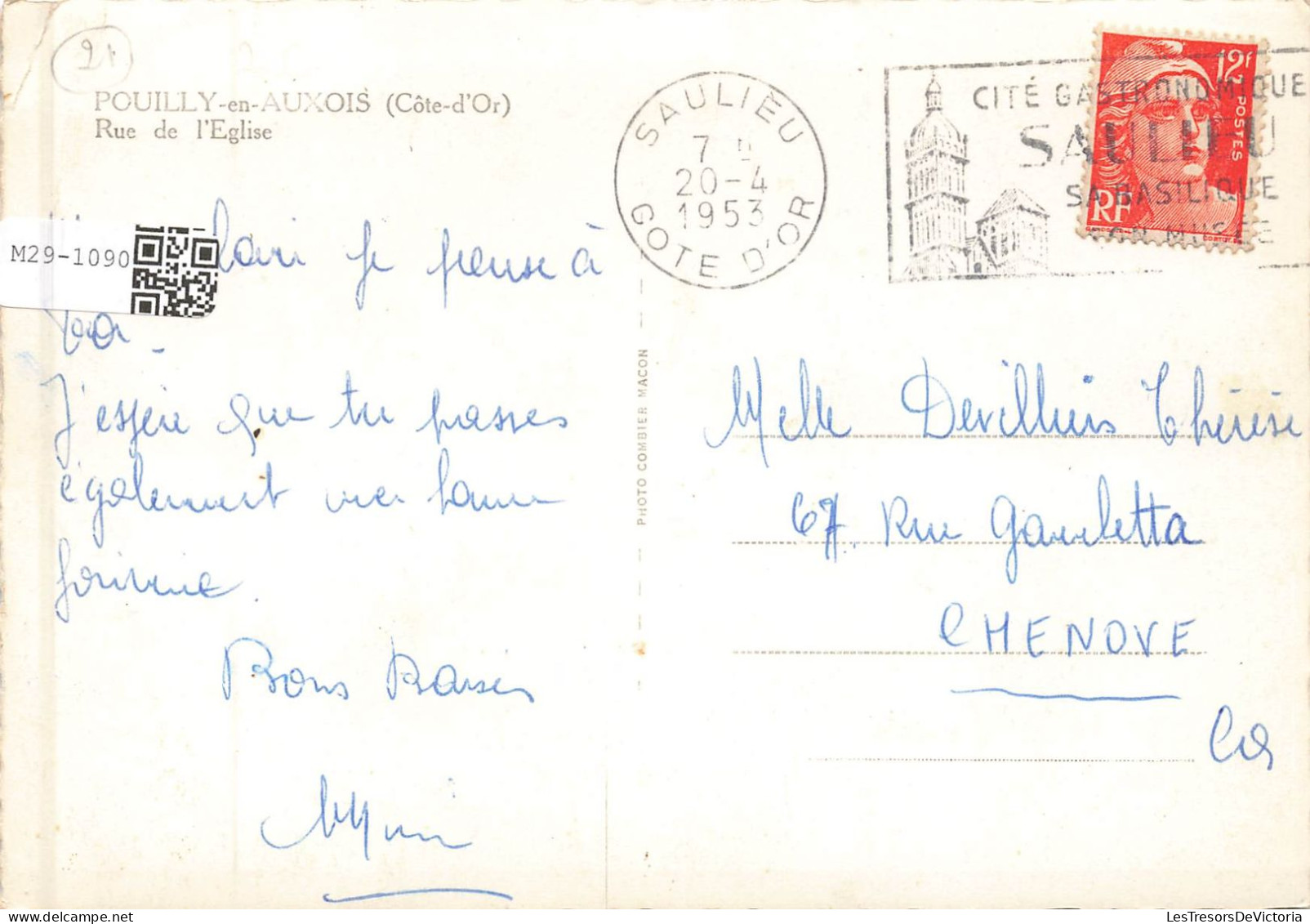 FRANCE - Pouilly En  Auxois - Rue De L'église - Carte Postale Ancienne - Other & Unclassified