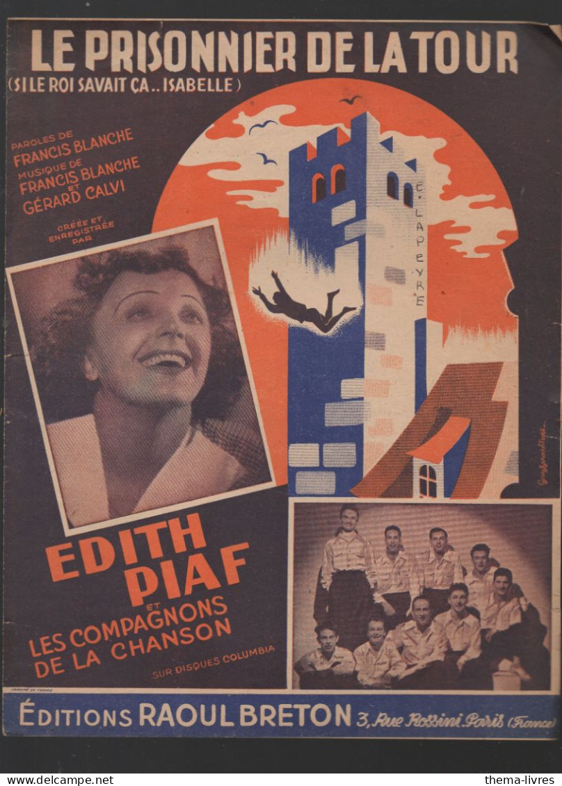 Partition EDITH PIAF  Le Prisonnier De La Tour   (CAT 7005) - Gesang (solo)