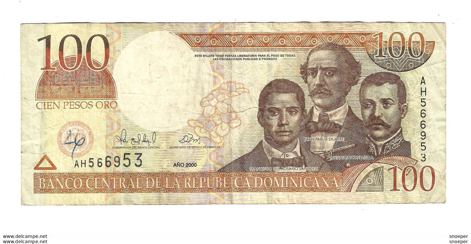 *Dominican Republic 100 Pesos 2000   167a - Dominicaine