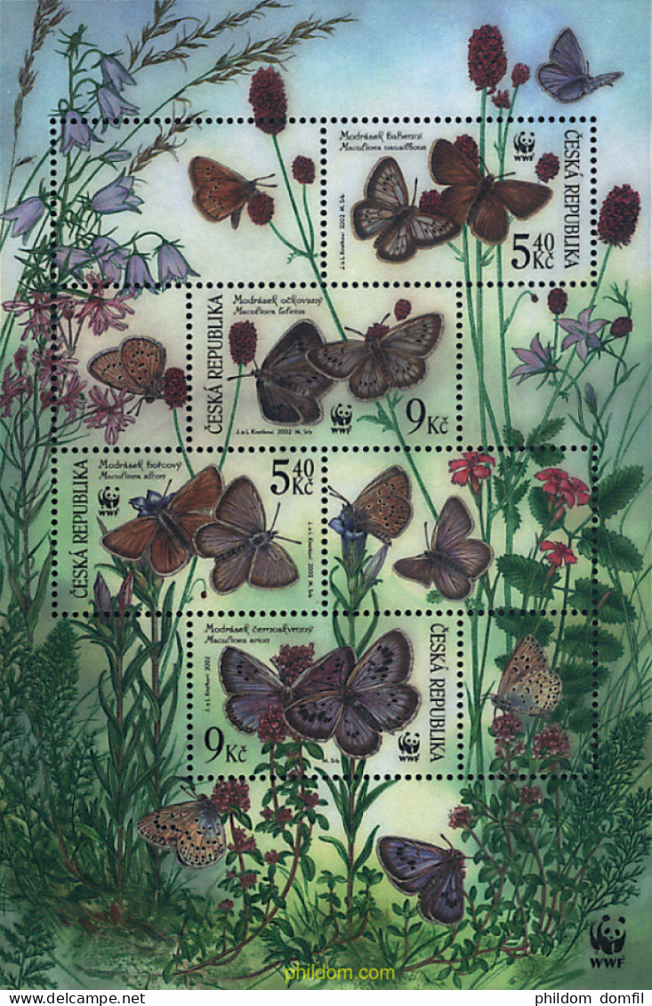 99179 MNH CHEQUIA 2002 WWF. MARIPOSAS - Unused Stamps