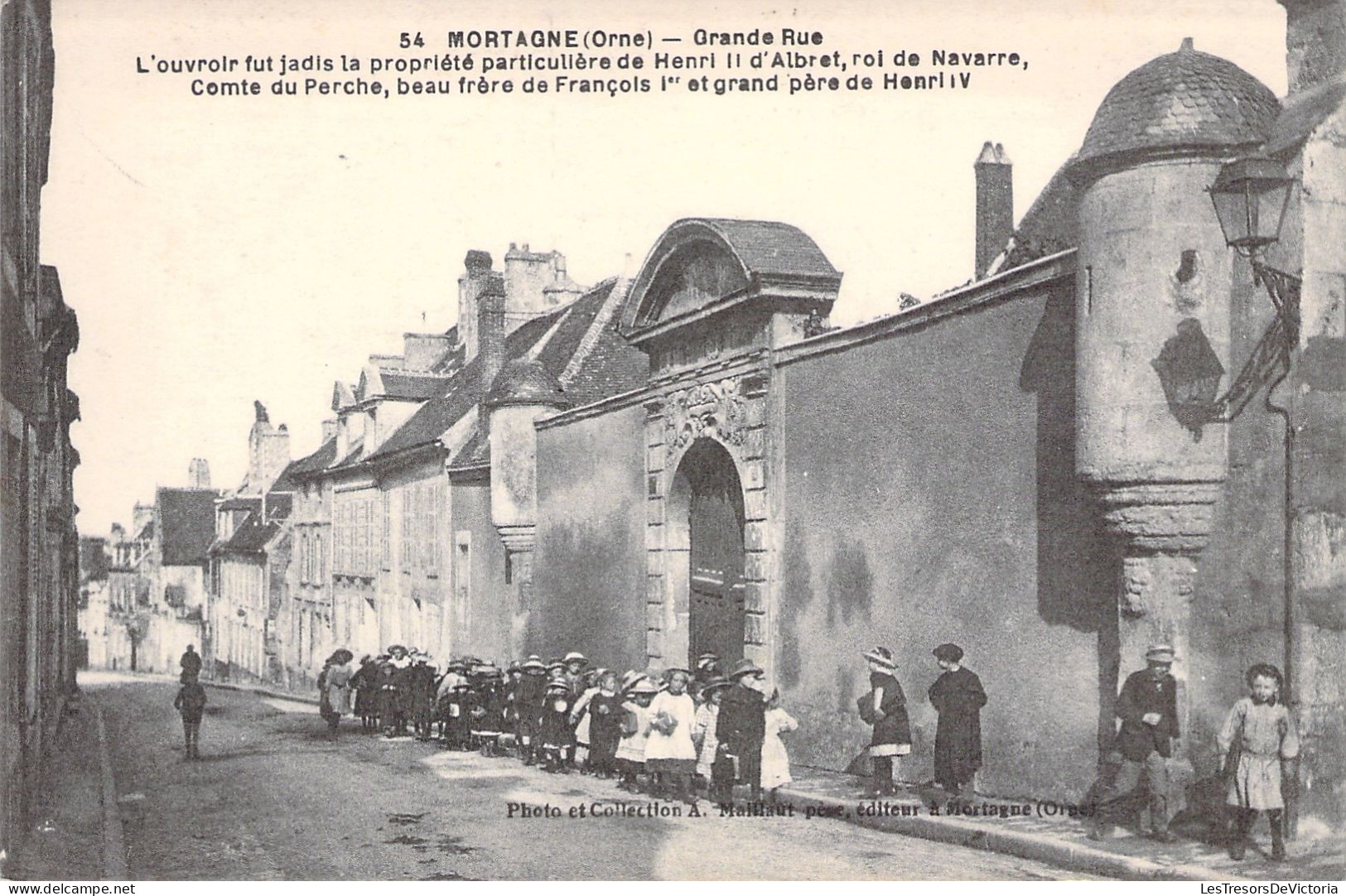 FRANCE - Mortagne - Grande Rue - L'ouvroir - Animé - Carte Postale Ancienne - Mortagne Au Perche