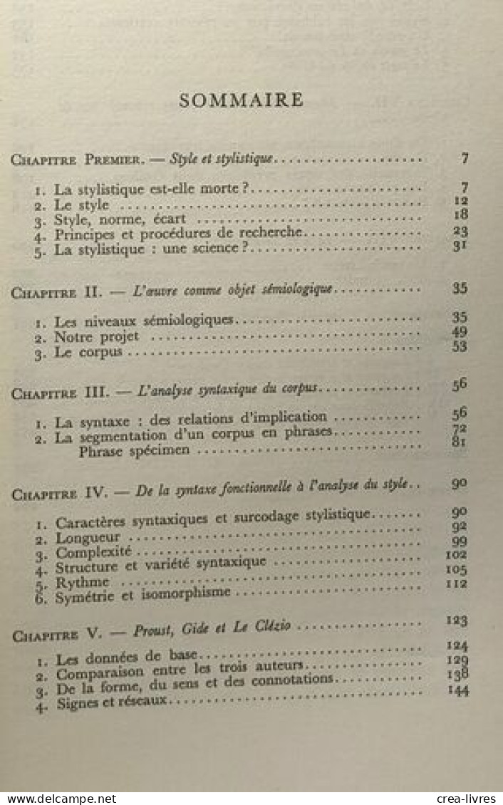 Linguistique Fonctionnelle Et Stylistique Objective - Sciences