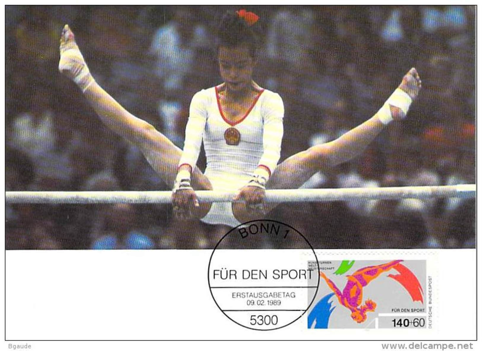 ALLEMAGNE CARTE MAXIMUM NUM.YVERT 1241 SPORT GYMNASTIQUE - Autres & Non Classés