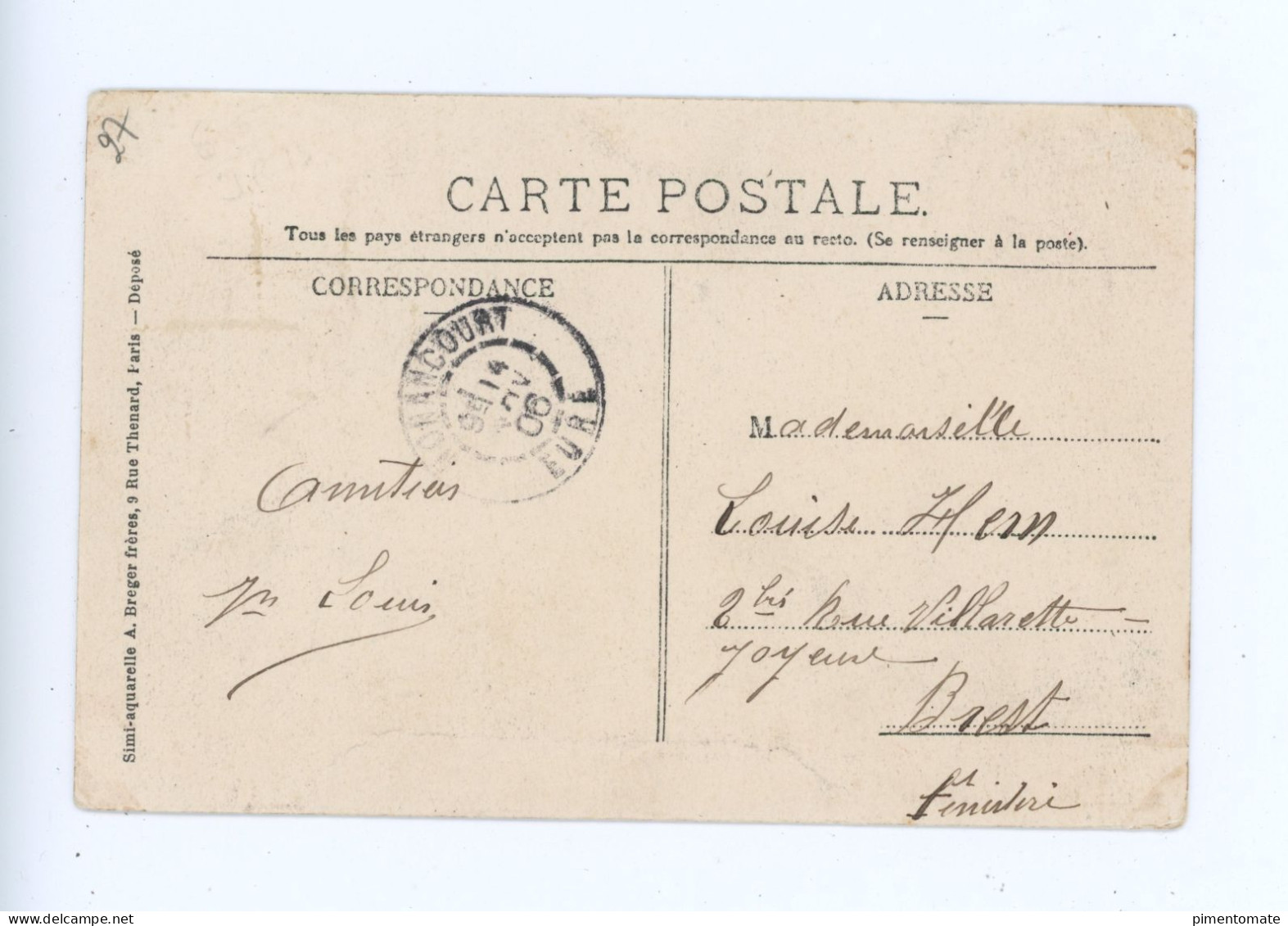 NONANCOURT LES CITES 1906 - Other & Unclassified