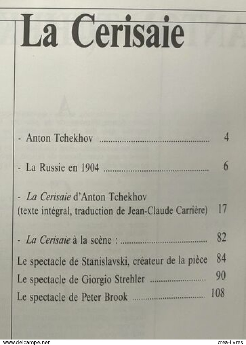 La Cerisaie / Théâtre Et Mises En Scène - Französische Autoren