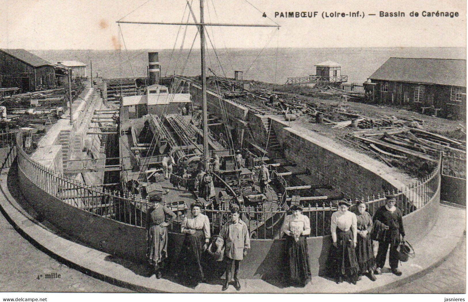 CPA Paimboeuf - RARE - Bassin De Carénage à Hauteur Du Quai Chassagne - Vers 1920 - Paimboeuf