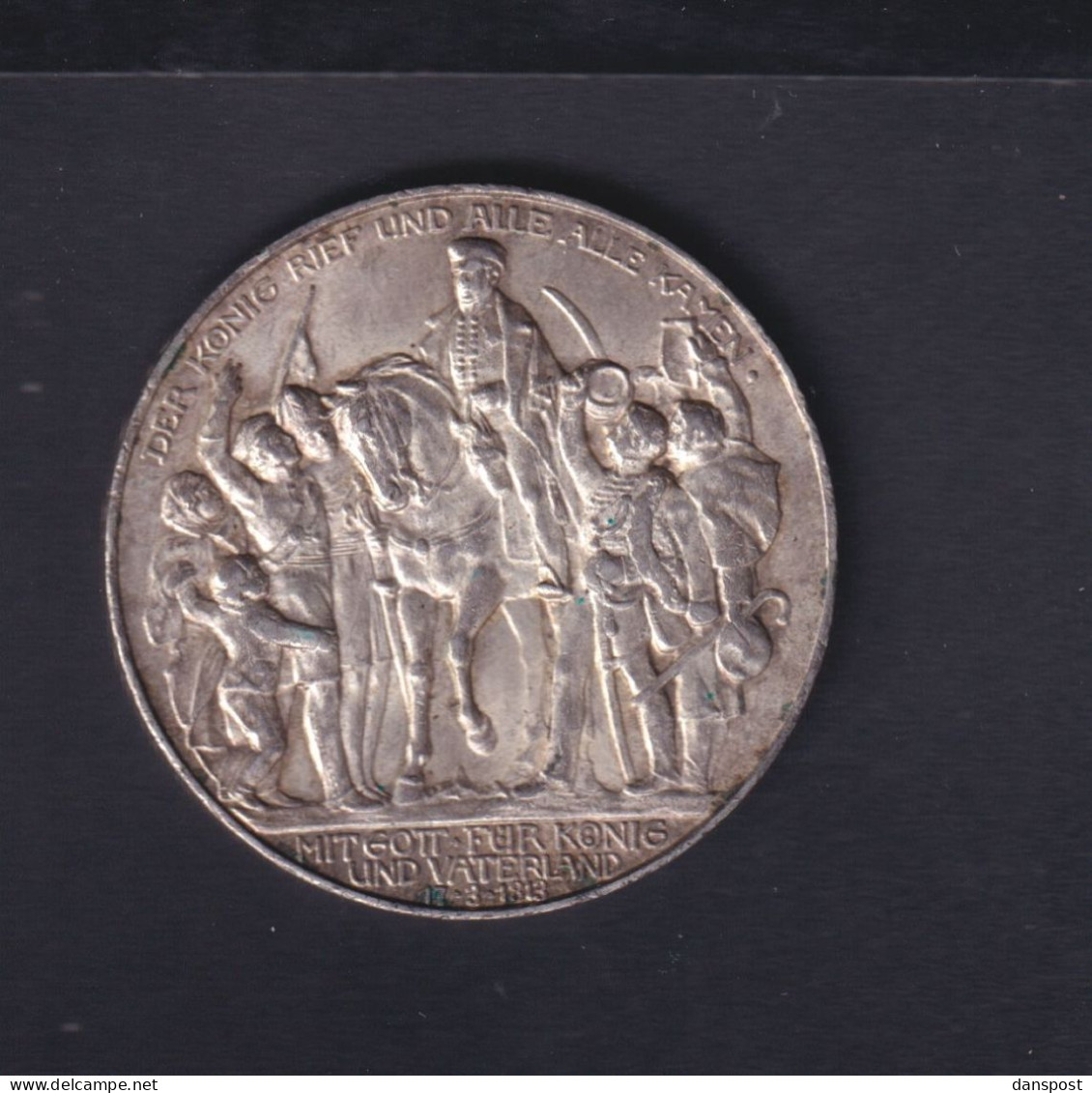 Dt. Reich Gedenkmünze 3 Mark 1913 - 2, 3 & 5 Mark Plata