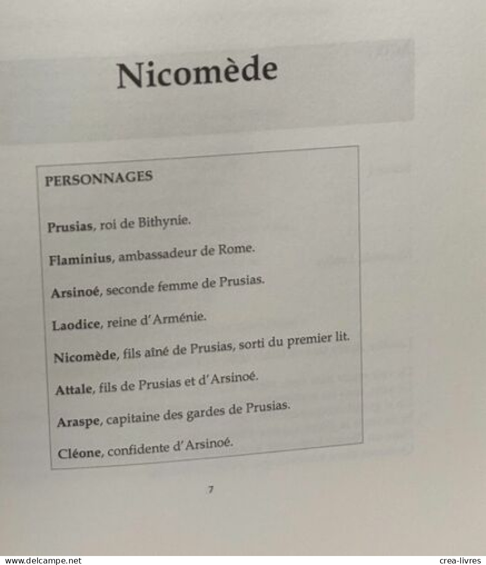 Nicomède - Französische Autoren