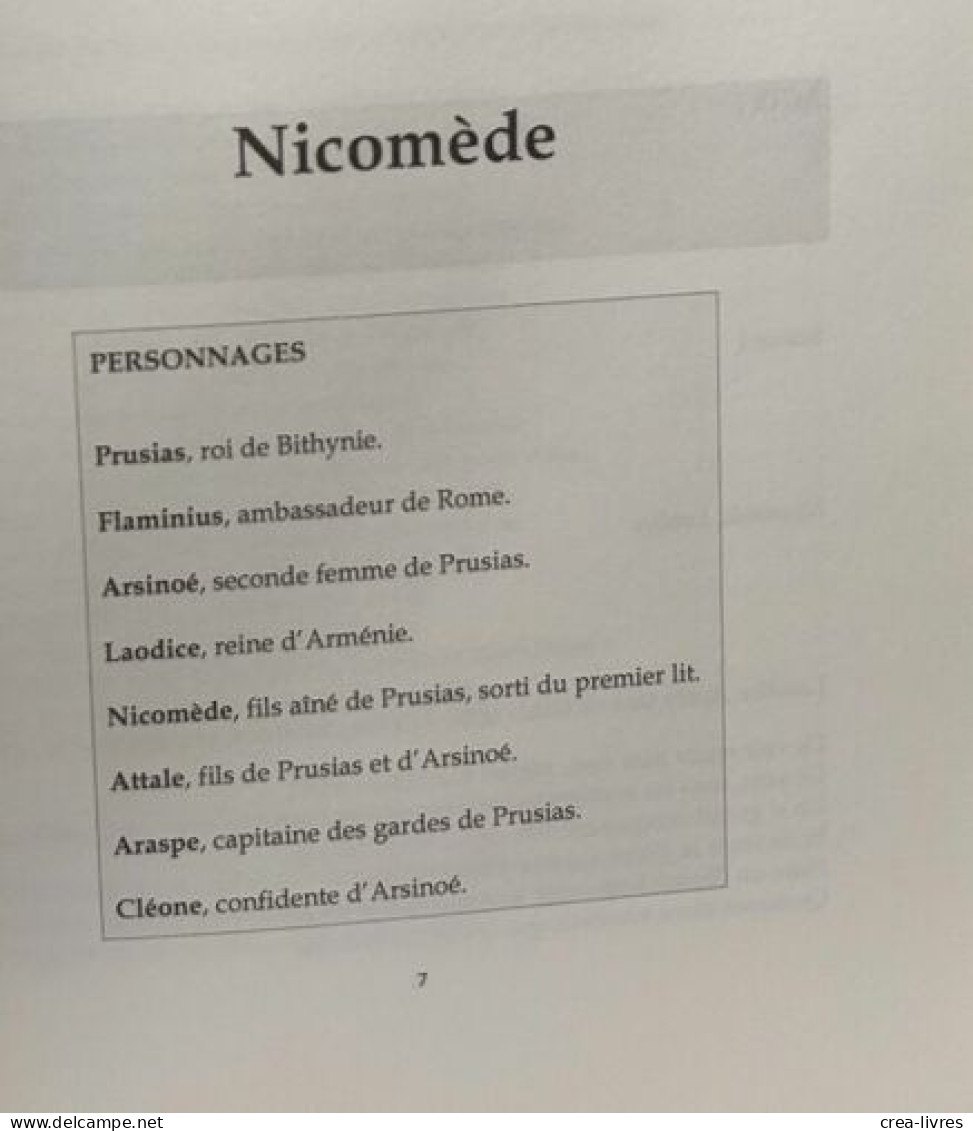 Nicomède - Franse Schrijvers