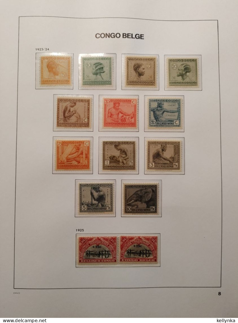 Congo Belge (Complet 1910/1960) + Ruanda Urundi (Complet 1916/1961) - Album Davo - MNH (Lire) - Verzamelingen