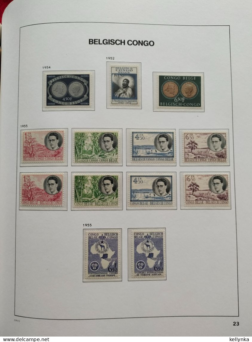 Congo Belge (Complet 1910/1960) + Ruanda Urundi (Complet 1916/1961) - Album Davo - MNH (Lire)