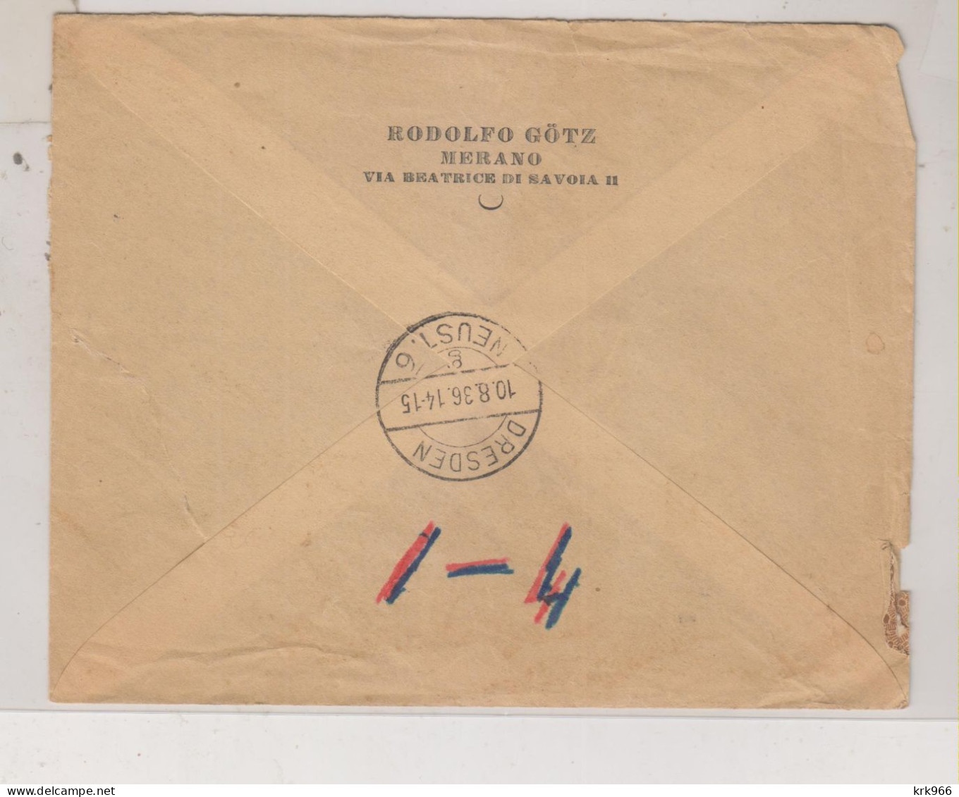 VATICAN 1936 Registered Cover To Germany - Briefe U. Dokumente