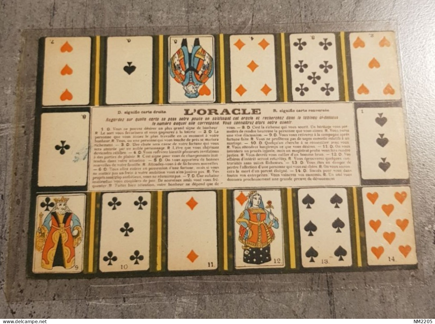 PARIS L'ORACLE CARTE POSTALE ANCIENNE POSTKARTE POST CARD UNCIRCULATED - Cartes à Jouer