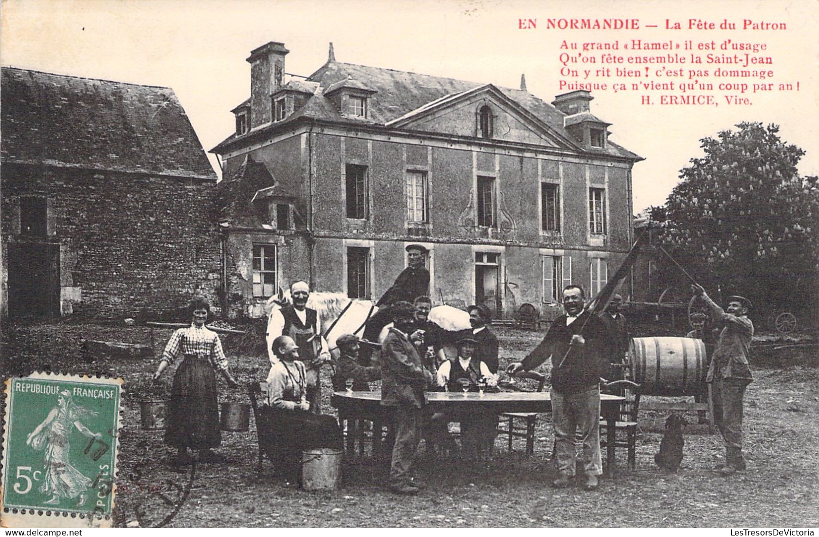 FRANCE - En Normandie - La Fete Du Patron - Tonneau - Animé - Carte Postale Ancienne - Autres & Non Classés