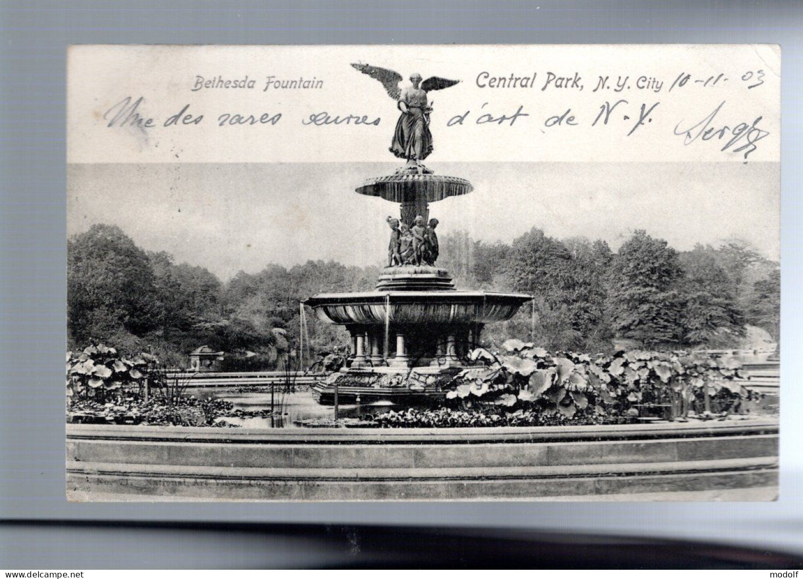 CPA - Etats-Unis - Bethesda Fountain - Central Park - New York City - 1903 - Central Park