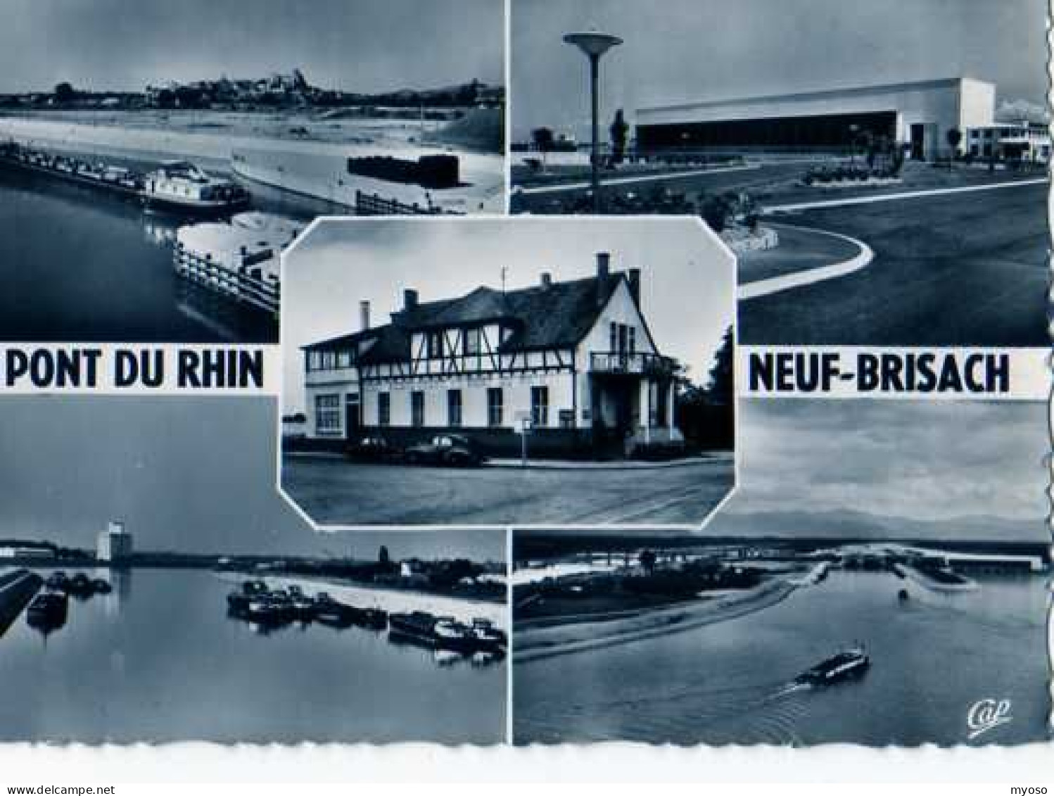 68 NEUF BRISACH Ecluses Du Grand Canal Centrale  De Vogelgrun Hotel Retaurant Au Pont Du Rhin - Neuf Brisach