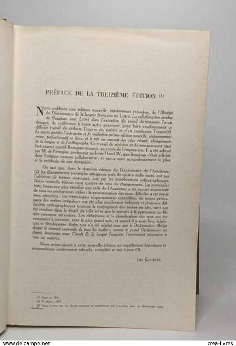 Dictionnaire De La Langue Française - Abrégé Par Beaujean - Woordenboeken