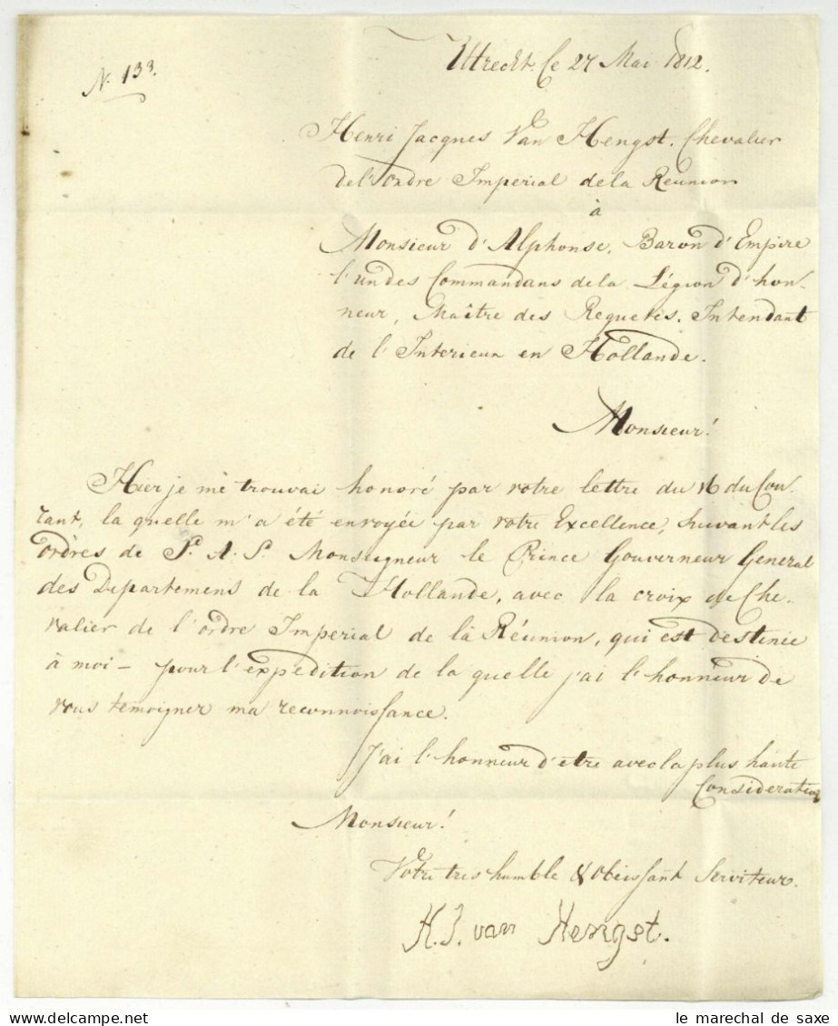 P.118.P. UTRECHT Pour Amsterdam Van Hengst 1812 - 1792-1815: Veroverde Departementen