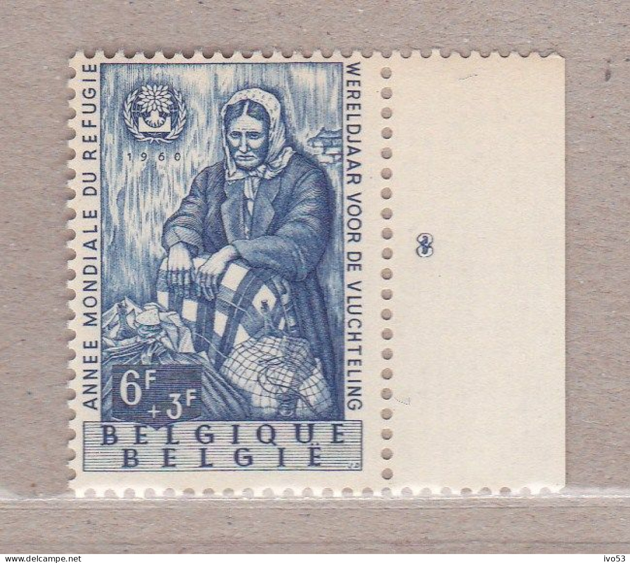 1960 Nr 1127** Plaatnummer:3,uit Reeks Wereldjaar Vluchteling. - ....-1960