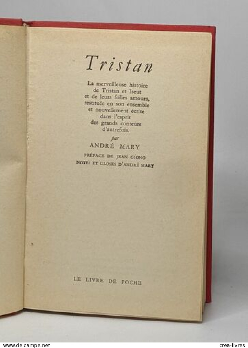 Tristan Et Iseut - Franse Schrijvers