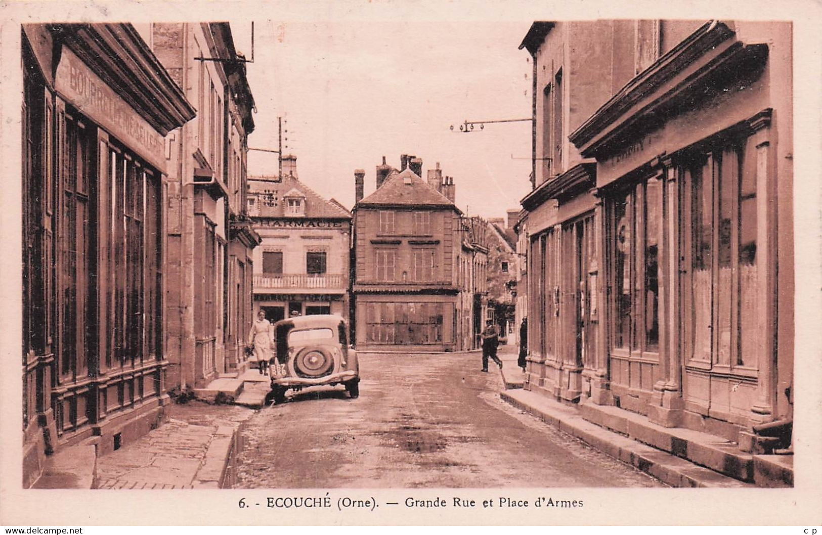 Ecouche - Grande Rue Et Place D'Armes  -  CPA °J - Ecouche