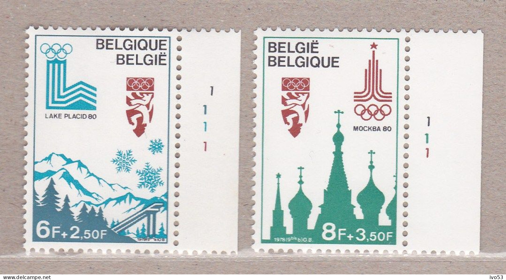 1978 Nr 1913-14** Plaatnummer:1.OLYMPISCHE SPELEN MOSKOU,LAKE PLACID - 1971-1980