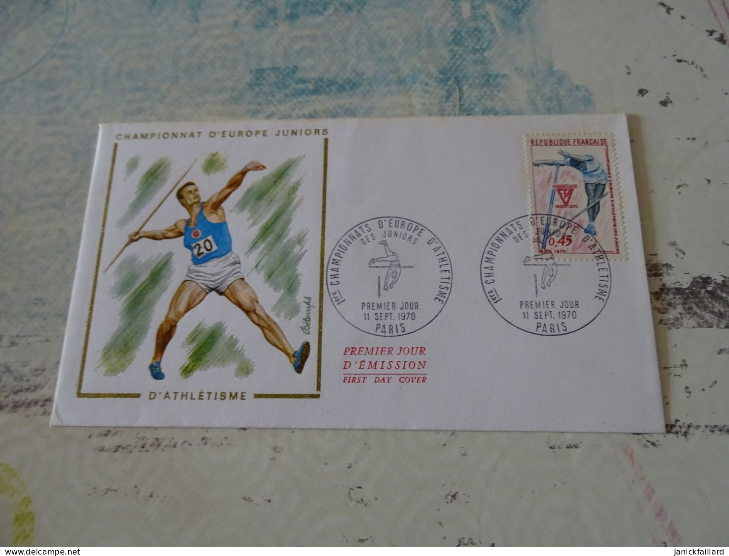 Enveloppe Premier Jour   1970 -  Championnat D'europe Juniors D'athlétisme - Collections (sans Albums)