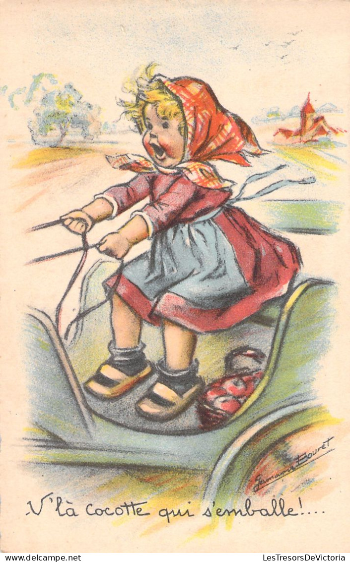 ILLUSTRATEUR - Germaine BOURET - V'la Cocotte Qui S'emballe - Carte Postale Ancienne - Bouret, Germaine