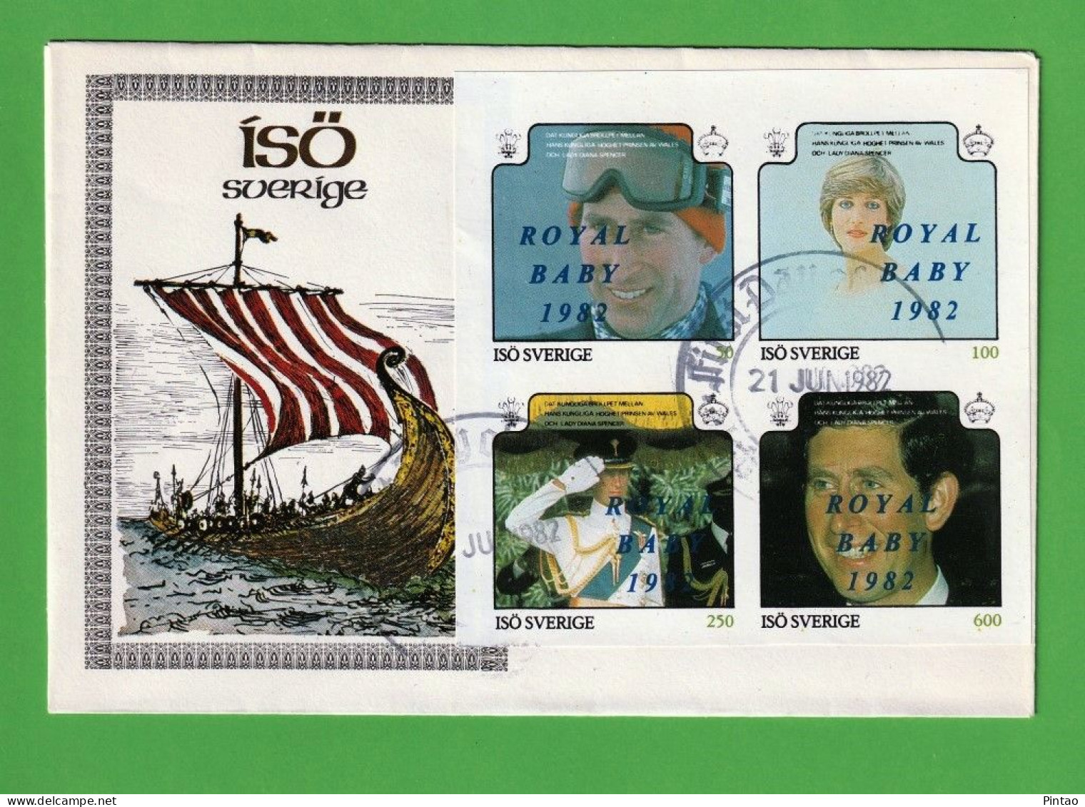 FDC0997- SUÉCIA 1982- FDC (BARCOS - PERSONALIDADES) - Cartas & Documentos